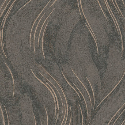 Piano Wave Metallic Wallpaper - Brown/Gold - Erismann - 10456 - 11 - Premier Wallcovering