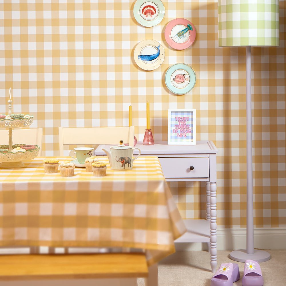 Picnic in the Park Wallpaper - Lemon Bonbon - Lust Home - LH900434 - Premier Wallcovering