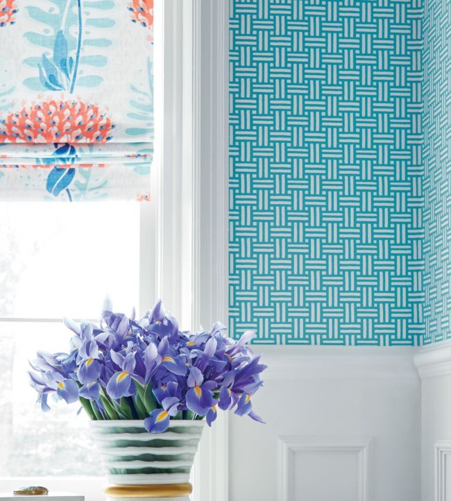 Piermont Wallpaper - Spa Blue - Thibaut - T10625 - Premier Wallcovering