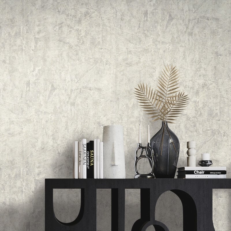 Piero Texture Metallic Wallpaper - Beige - Muriva - 811302 - Premier Wallcovering