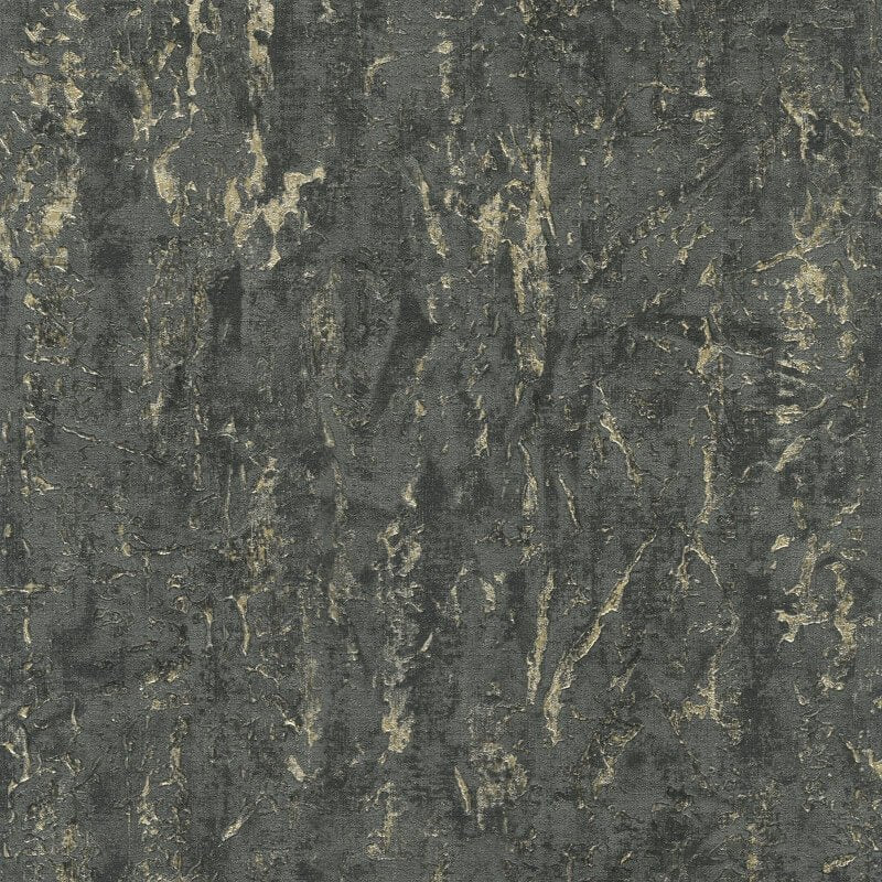 Piero Texture Metallic Wallpaper - Black/Gold - Muriva - 811304 - Premier Wallcovering