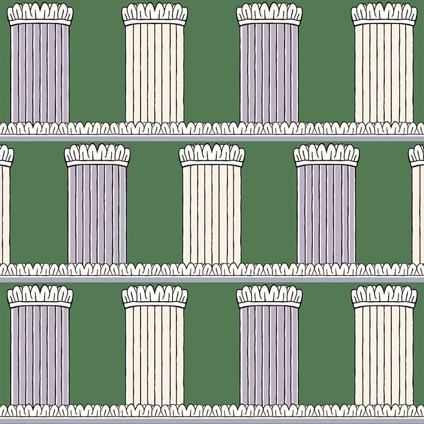 Pillars Wallpaper - Green - Ottoline - W/PIL/101/3 - Premier Wallcovering