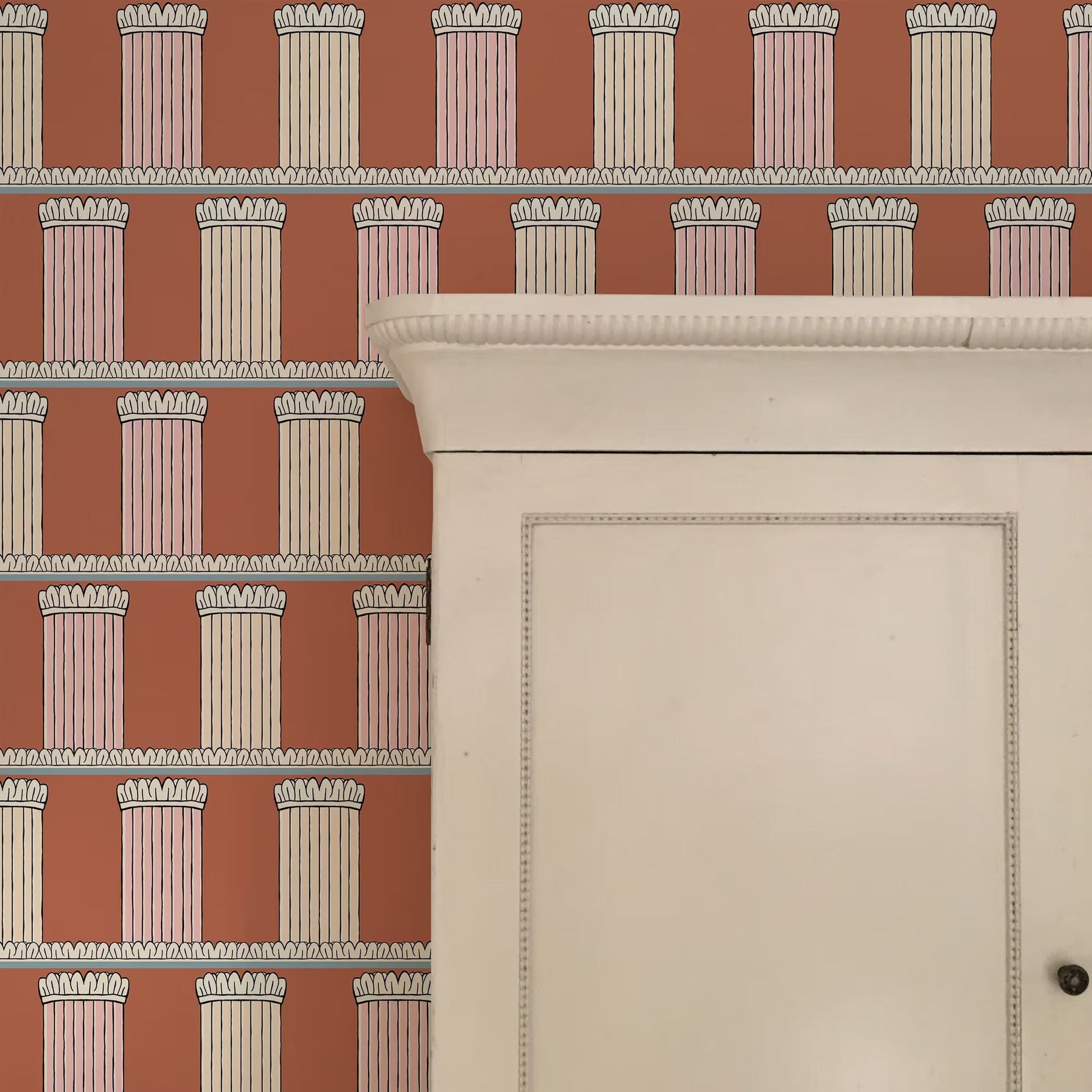 Pillars Wallpaper - Terra - Ottoline - W/PIL/101/1 - Premier Wallcovering
