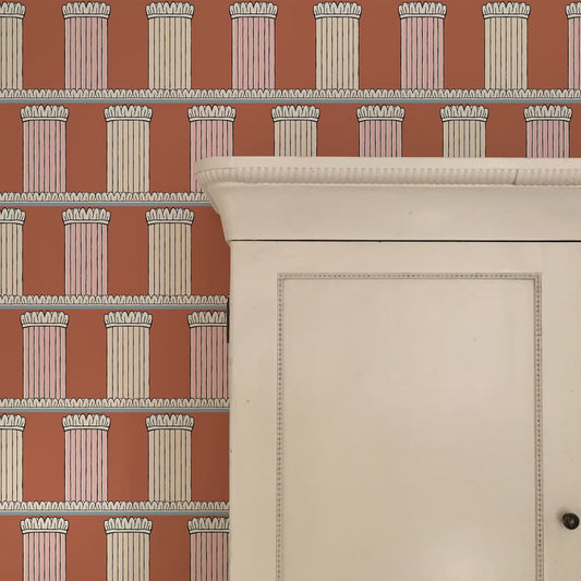 Pillars Wallpaper - Terra - Ottoline - W/PIL/101/1 - Premier Wallcovering