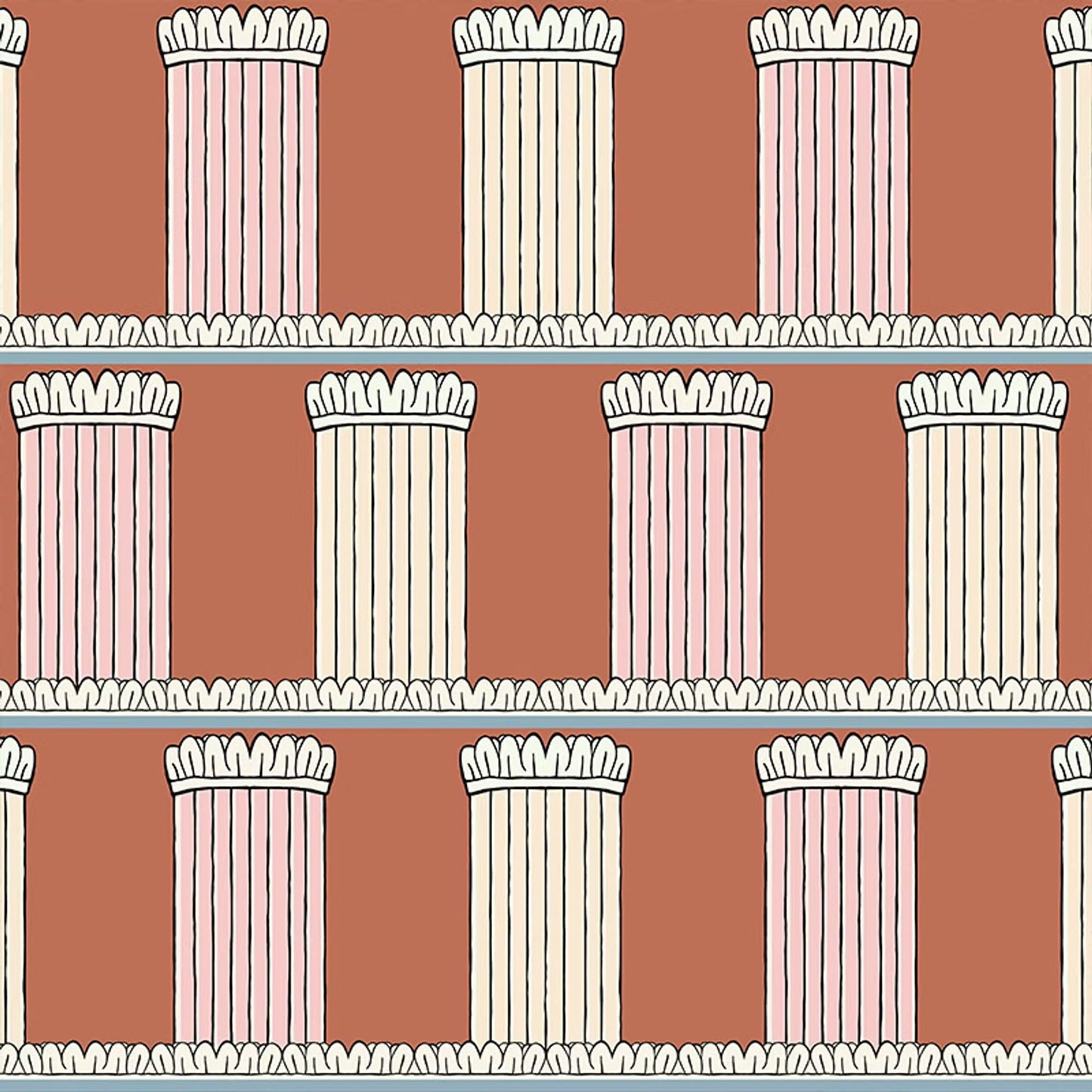 Pillars Wallpaper - Terra - Ottoline - W/PIL/101/1 - Premier Wallcovering