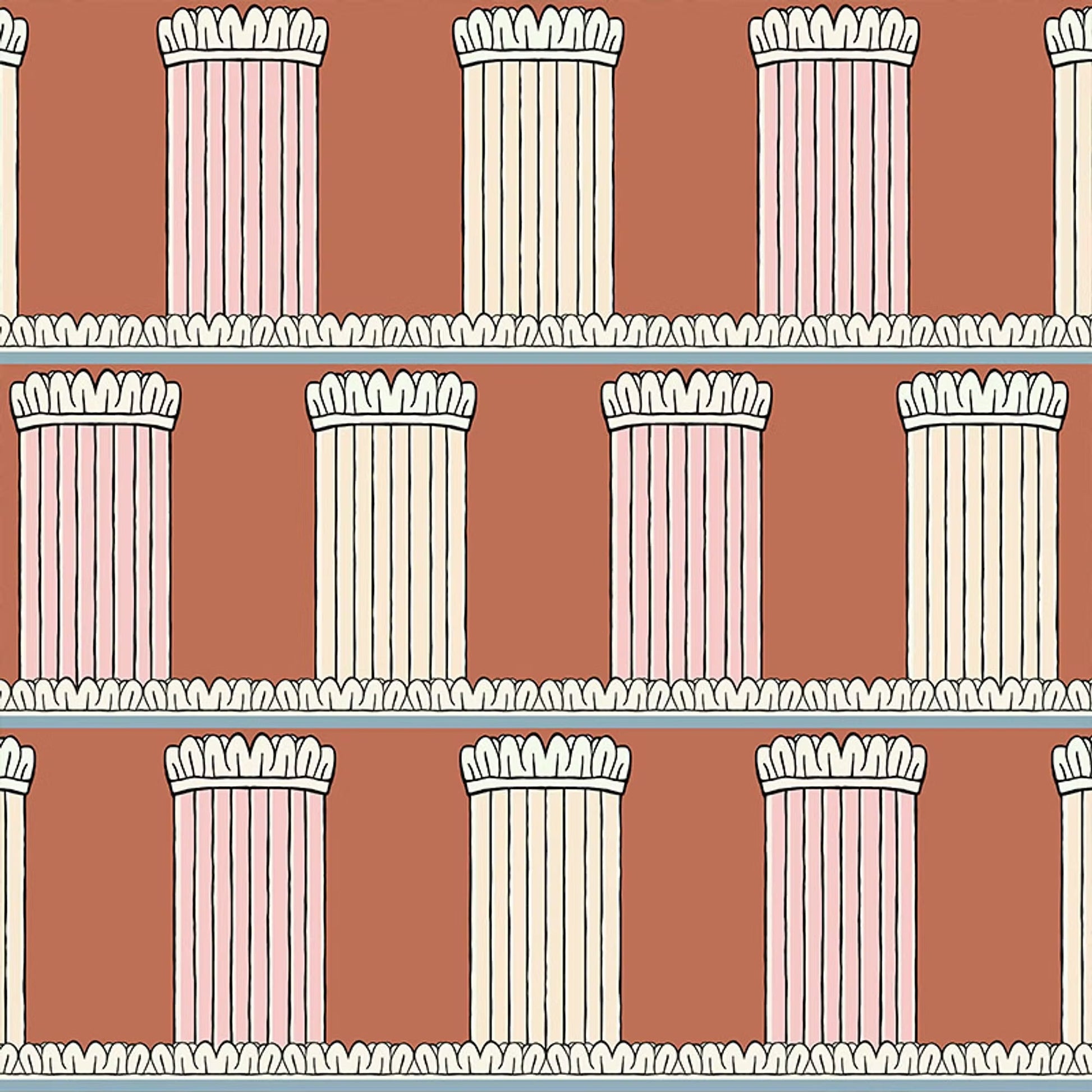 Pillars Wallpaper - Terra - Ottoline - W/PIL/101/1 - Premier Wallcovering