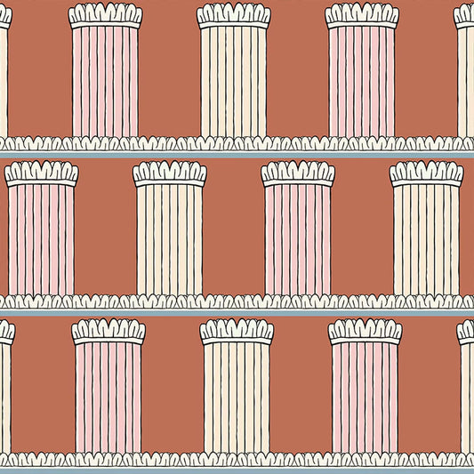 Pillars Wallpaper - Terra - Ottoline - W/PIL/101/1 - Premier Wallcovering