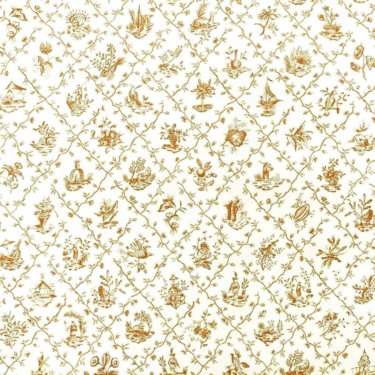 Pillement Wallpaper - Golden Yellow - Charles Burger - BUR 2233 - 006 - Premier Wallcovering