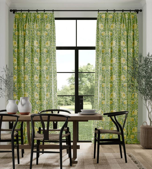 Pimpernel Fabric - Weld/Leaf Green - Morris & Co - 226898 - Premier Wallcovering