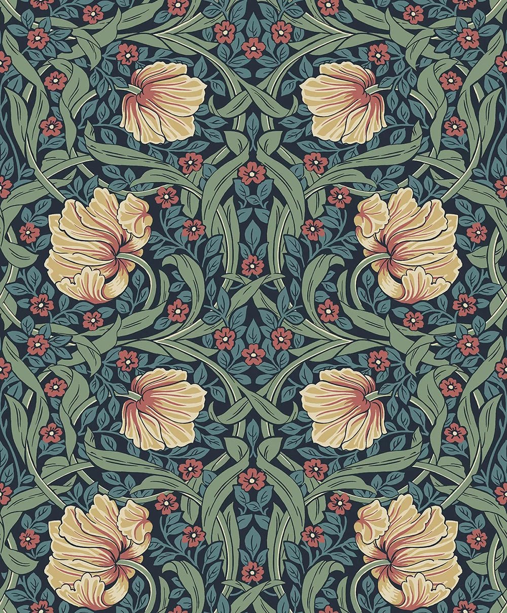 Pimpernel Garden Wallpaper - Bluestone & Clay - NextWall - NW54202 - Premier Wallcovering