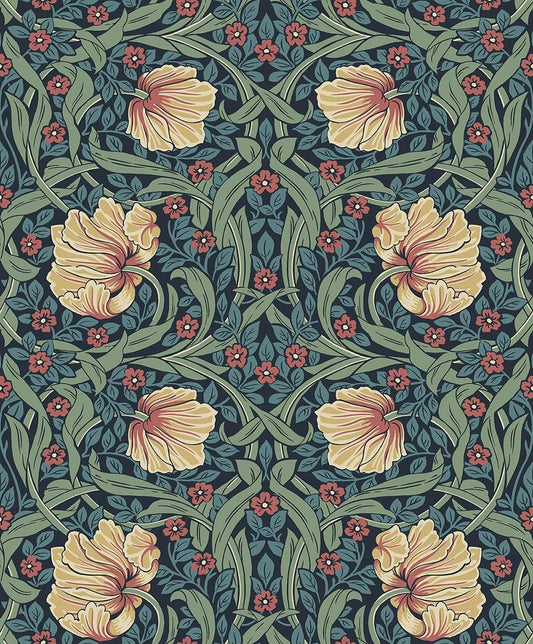 Pimpernel Garden Wallpaper - Bluestone & Clay - NextWall - NW54202 - Premier Wallcovering