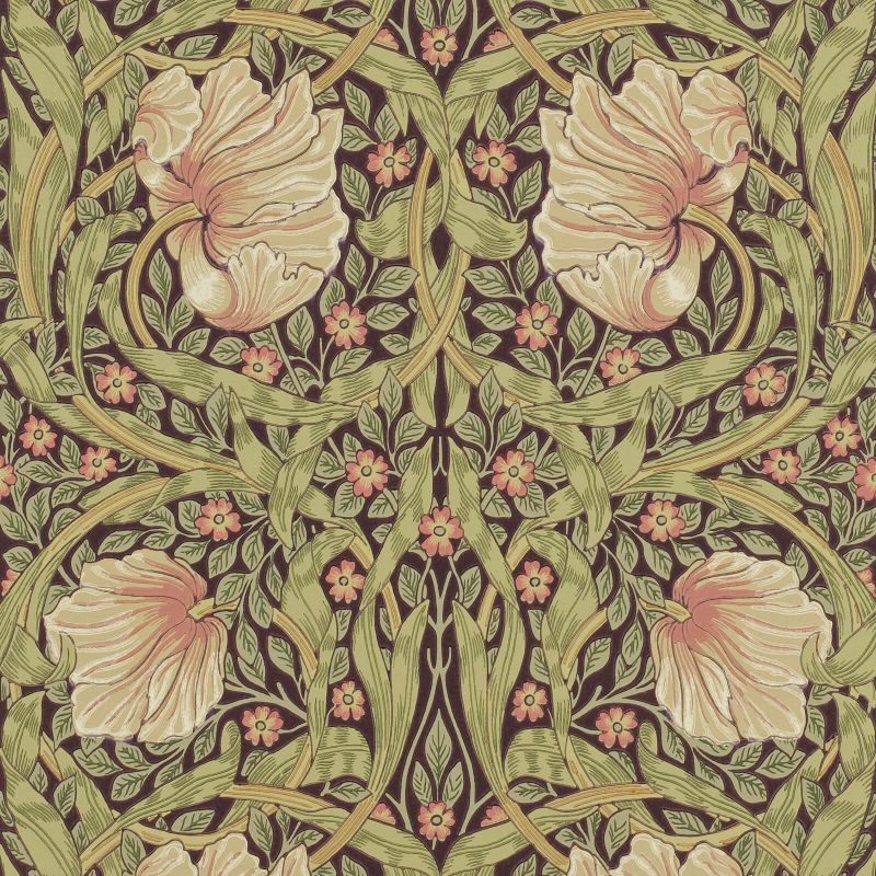 Pimpernel Wallpaper - Bullrush/Russet - Morris & Co - 216852 - Premier Wallcovering
