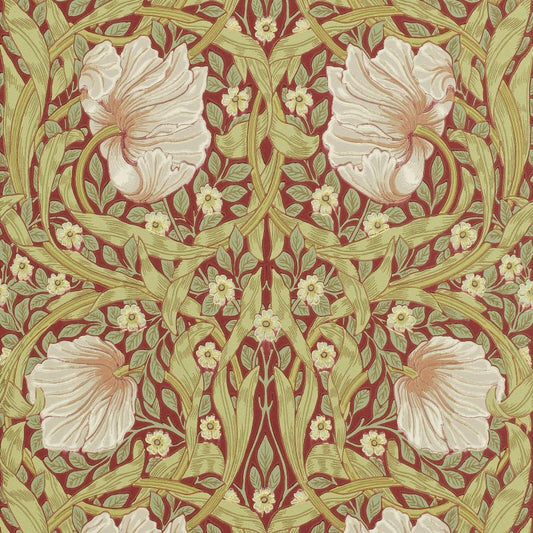 Pimpernel Wallpaper - Brick/Olive - 210386 - Morris & Co - Premier Wallcovering