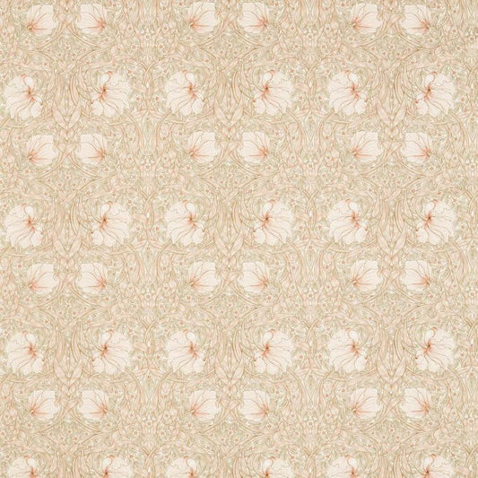 Pimpernel Wide Width Fabric - Light Blue/Coral - Morris & Co - 227281 - Premier Wallcovering