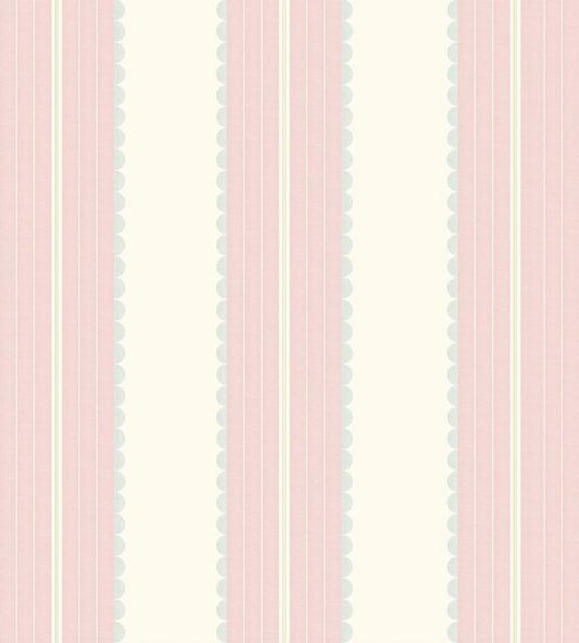 Pin Up Stripe Wallpaper - Pastel Pink - Woodchip & Magnolia - WM - 478 - 01R - Premier Wallcovering