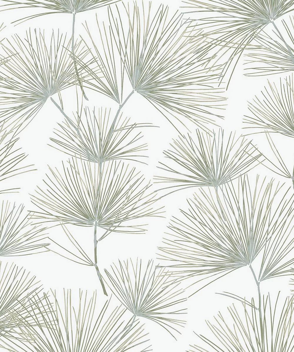 Pine Needles Wallpaper - Aloe Green - NextWall - NW52104 - Premier Wallcovering