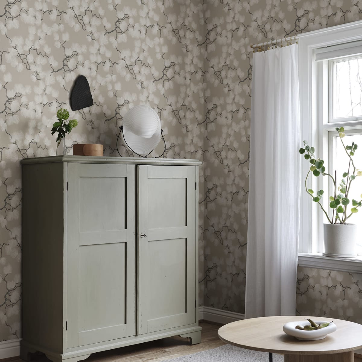 Pine Wallpaper - Beige - Sandberg - S10326 - Premier Wallcovering