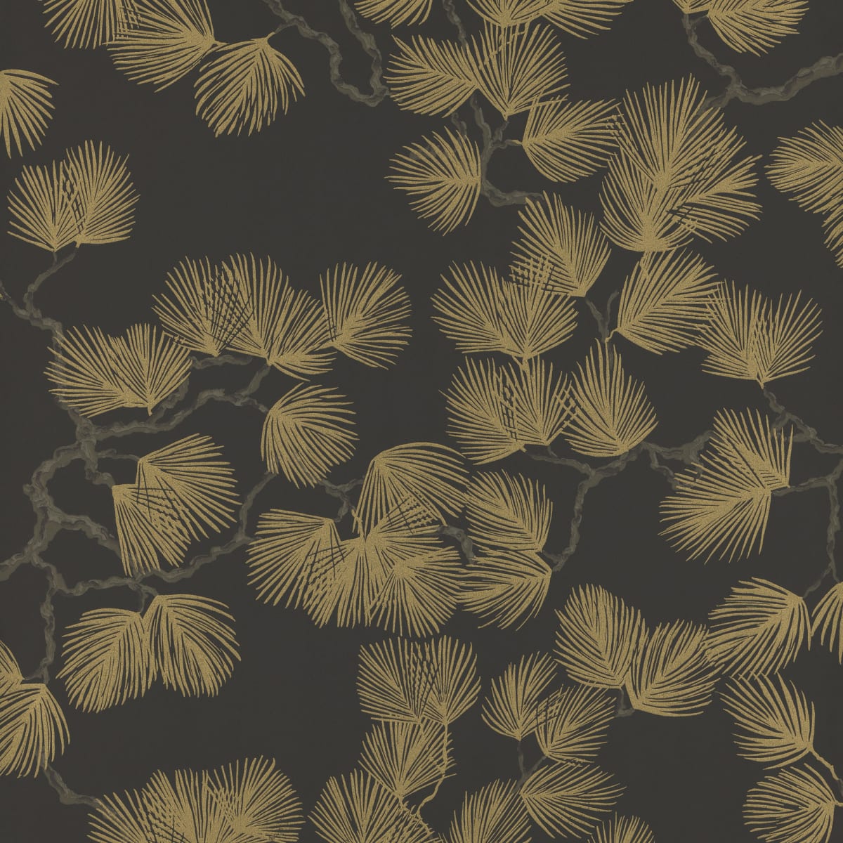 Pine Wallpaper - Black - Sandberg - 804-99 - Premier Wallcovering