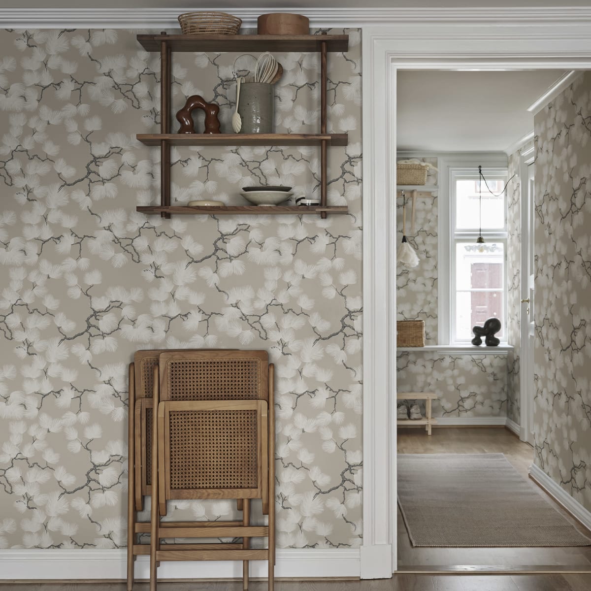 Pine Wallpaper - Beige - Sandberg - S10326 - Premier Wallcovering