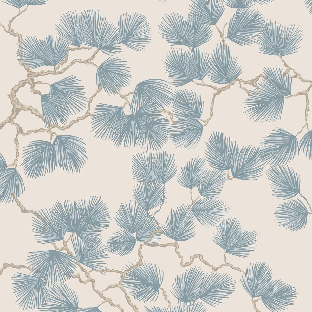 Pine Wallpaper - Misty Blue - Sandberg - S10328 - Premier Wallcovering