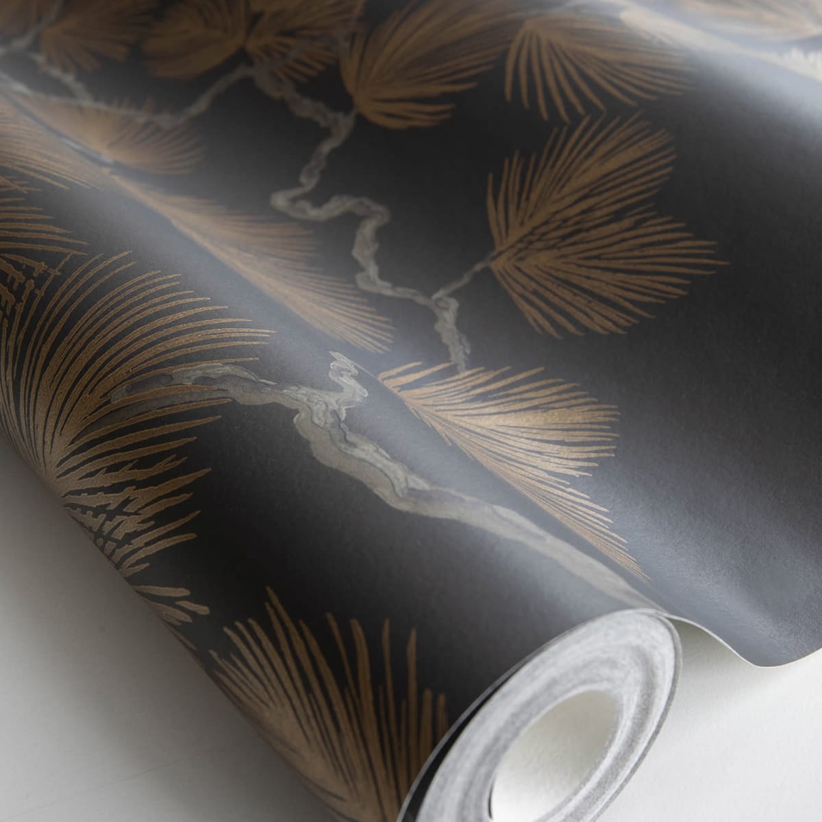 Pine Wallpaper - Black - Sandberg - 804-99 - Premier Wallcovering