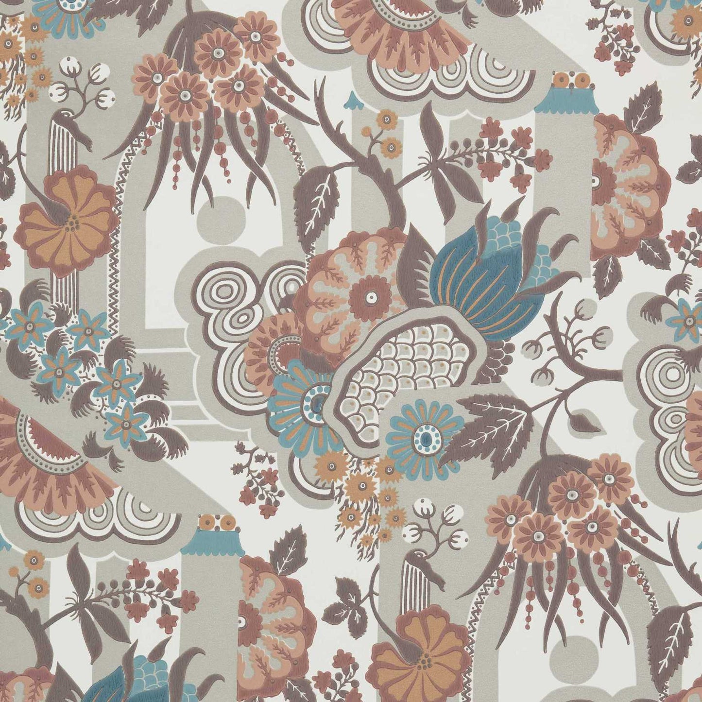 Pineapple Garden Wallpaper - Apricot - 1838 wallcoverings - 2412 - 175 - 03 - Premier Wallcovering