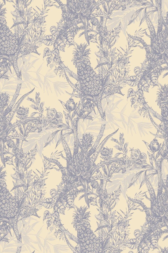Pineapple Wallpaper - Greys on Cream - Timorous Beasties - HS/PINE/4004/01 - Premier Wallcovering