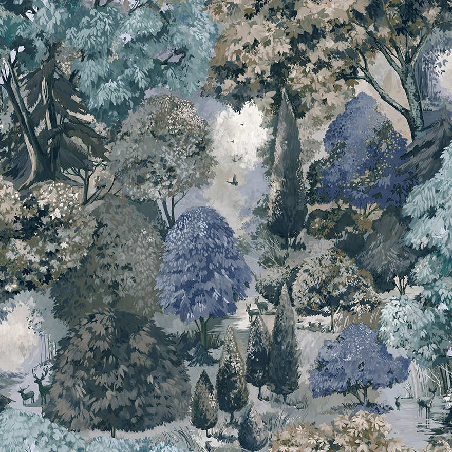 Pinecrest Wallpaper - Teal / Green - Holden Décor - 91952 - Premier Wallcovering