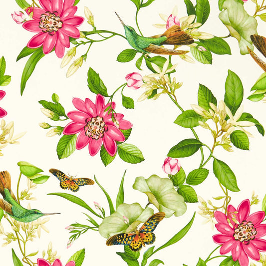 Pink Lotus Wallpaper - Blush - Clarke & Clarke - W0132/01 - Premier Wallcovering
