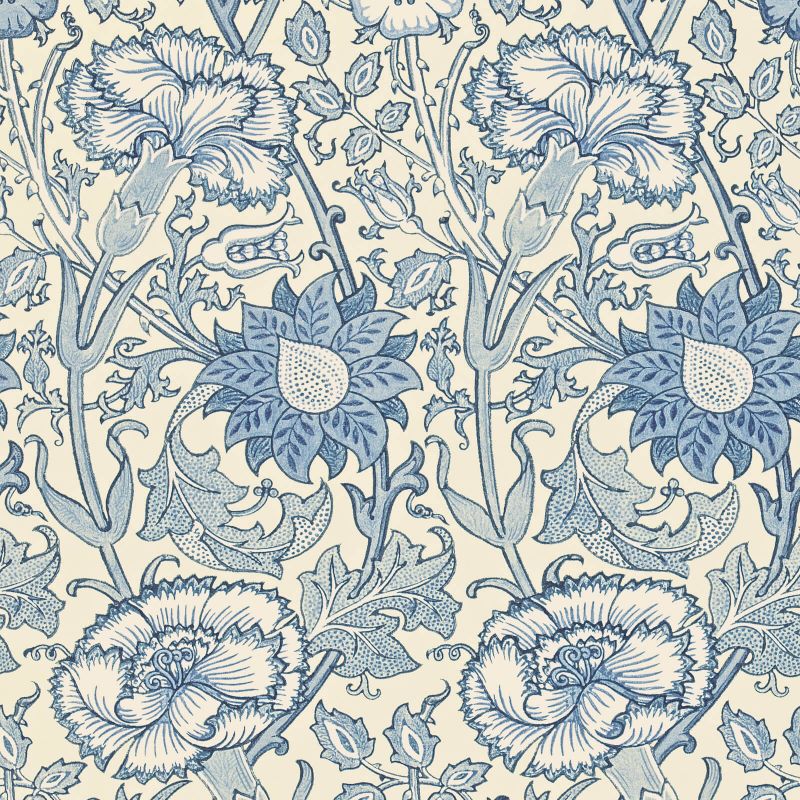 Pink & Rose Wallpaper - Indigo - 212567 - Morris & Co - Premier Wallcovering