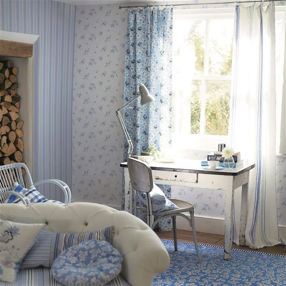 Pinstripe Wallpaper - Graphite - P586/03 - Designers Guild - Premier Wallcovering