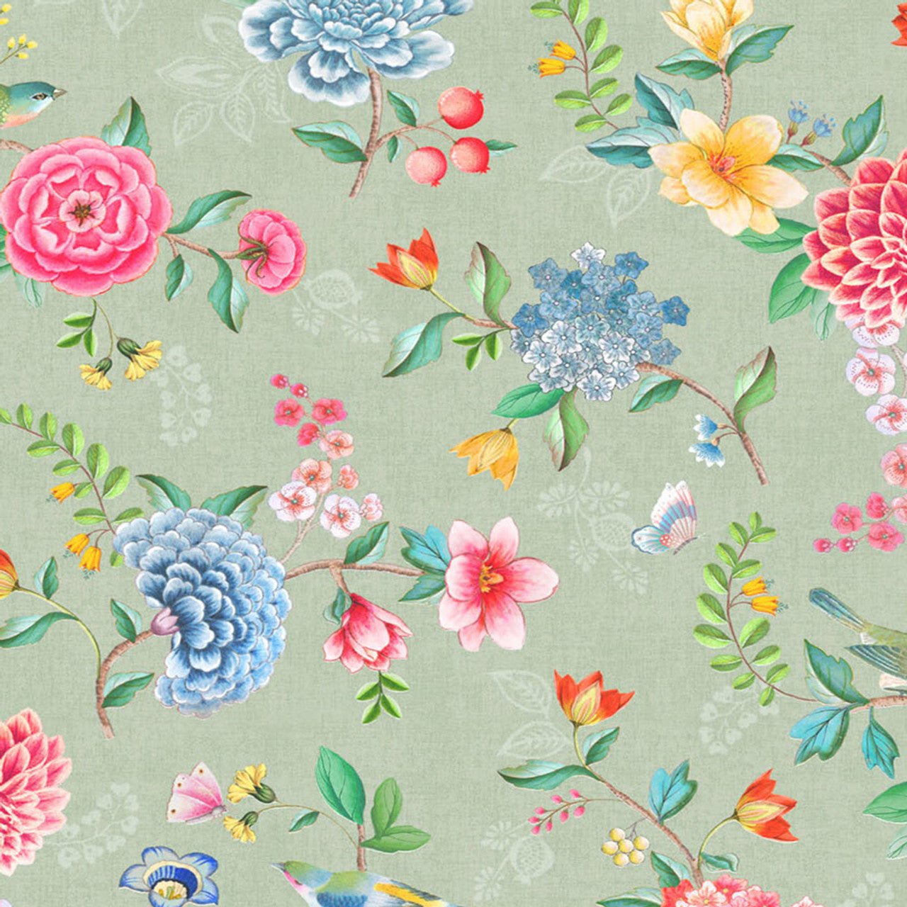 Pip Studio 5 Good Evening Wallpaper - Green - Eijffinger - 300103 - Premier Wallcovering