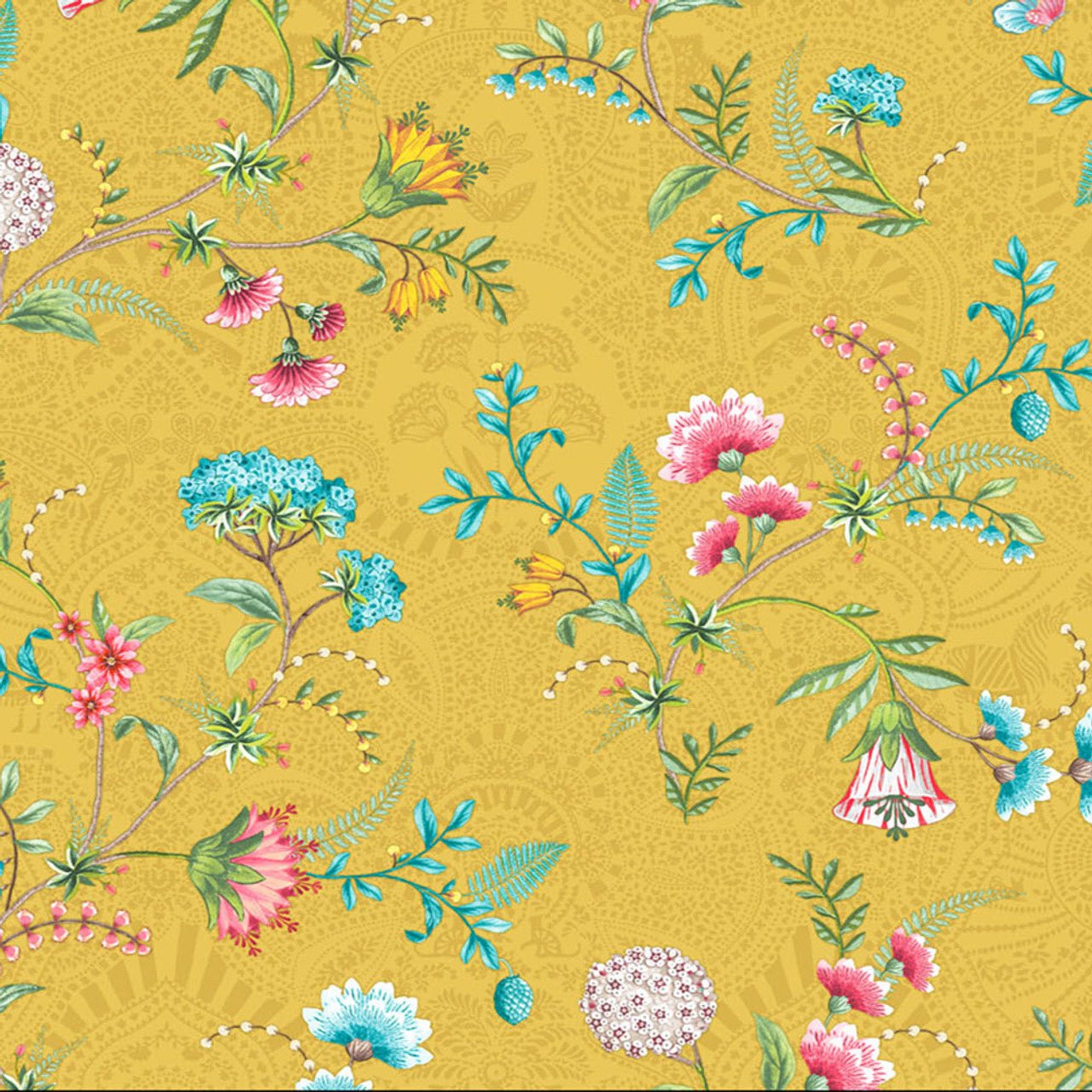 Pip Studio 5 La Majorelle Wallpaper - Yellow - Eijffinger - 300123 - Premier Wallcovering