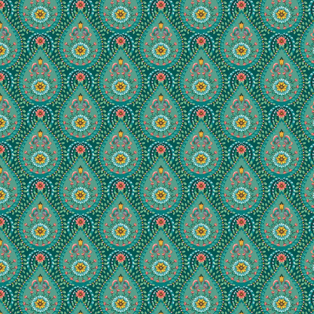 Pip Studio 5 Raindrops Wallpaper - Green - Eijffinger - 300152 - Premier Wallcovering