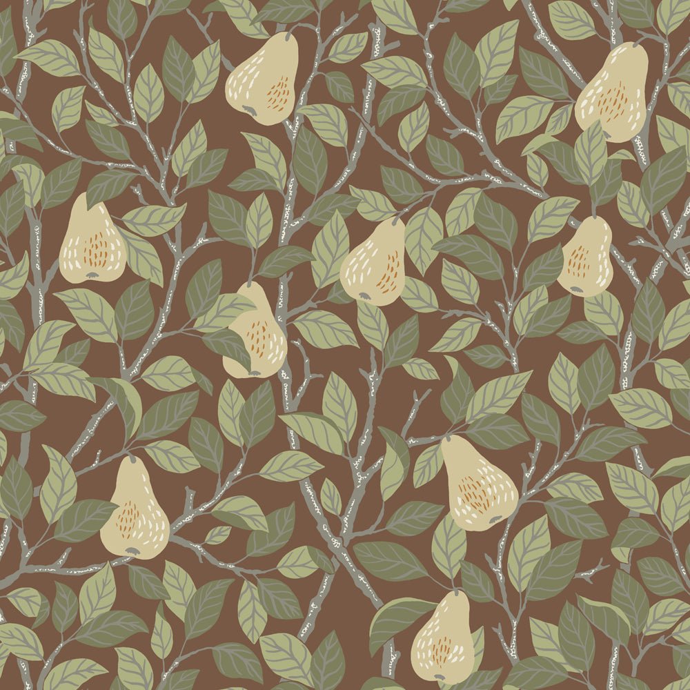 Pirum Wallpaper - Brown/Red - Midbec - 13103 - Premier Wallcovering