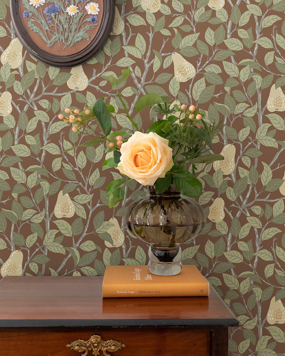 Pirum Wallpaper - Brown/Red - Midbec - 13103 - Premier Wallcovering