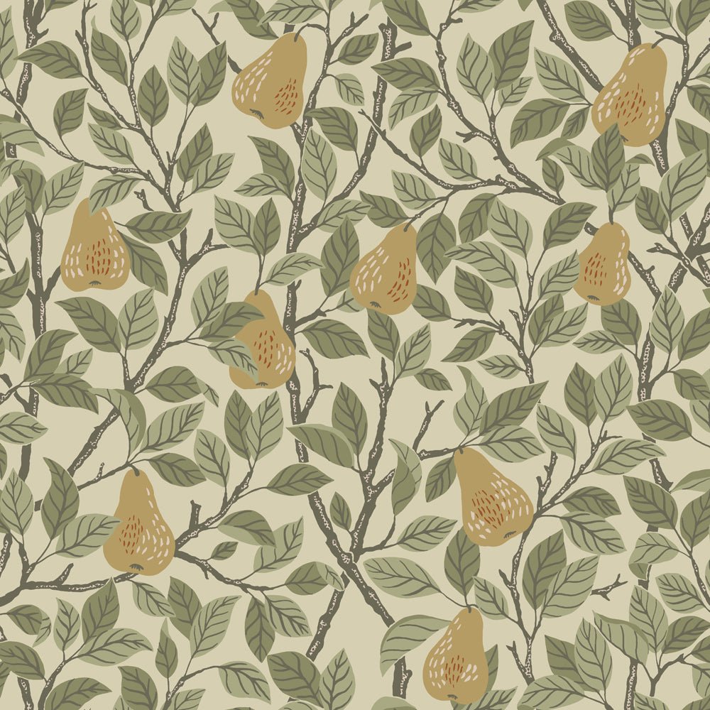 Pirum Wallpaper - Green / Beige - Midbec - 13102 - Premier Wallcovering
