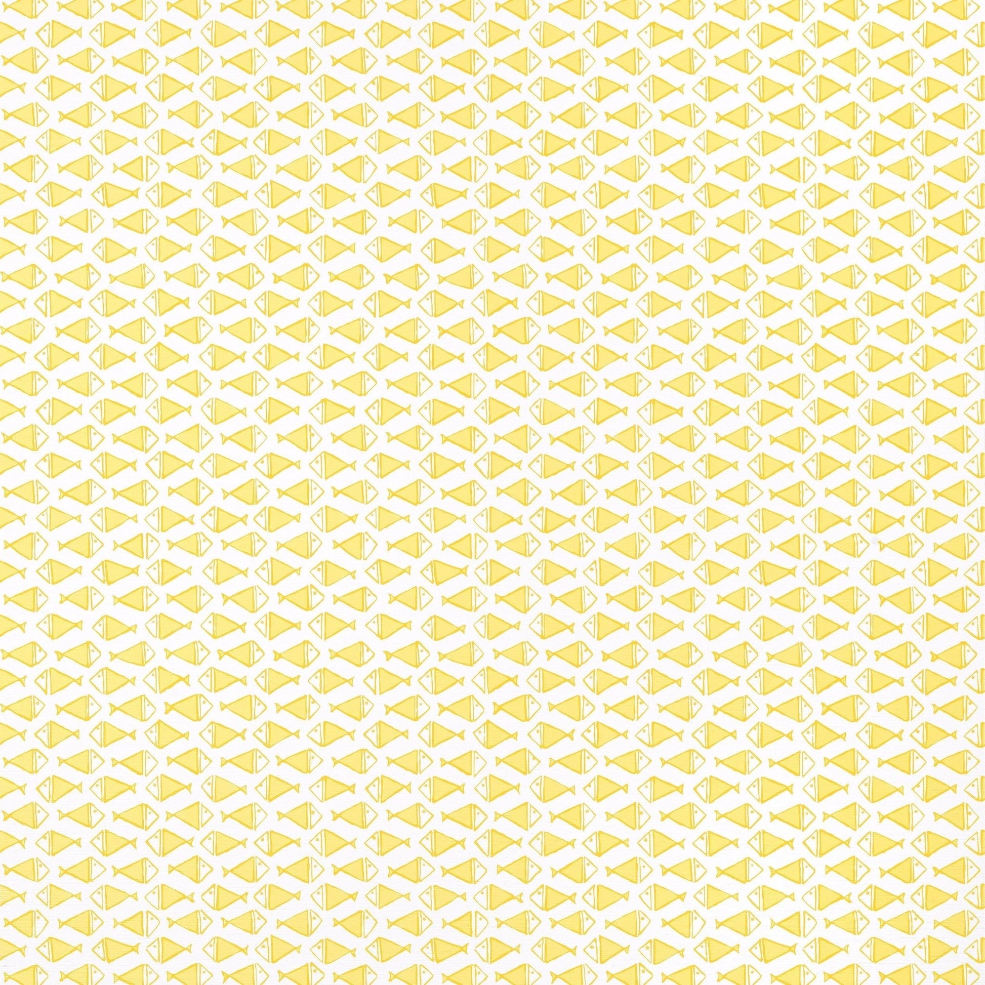 Pisces Wallpaper - Yellow - Thibaut - T13323 - Premier Wallcovering