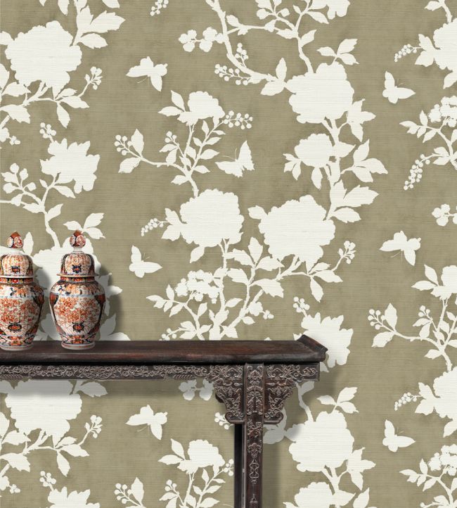Pivoine Grasscloth Wallpaper - Latte - Madeaux - W2200 - 02 - Premier Wallcovering