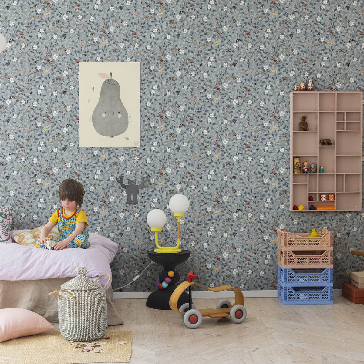 Pixie Shore Wallpaper - Sky - Rebel Walls - R18112 - Premier Wallcovering