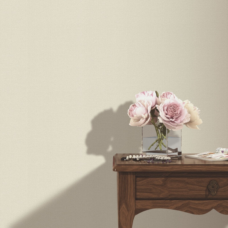 Plain Texture Wallpaper - Cream - Elle Decoration - 10444 - 14 - Premier Wallcovering