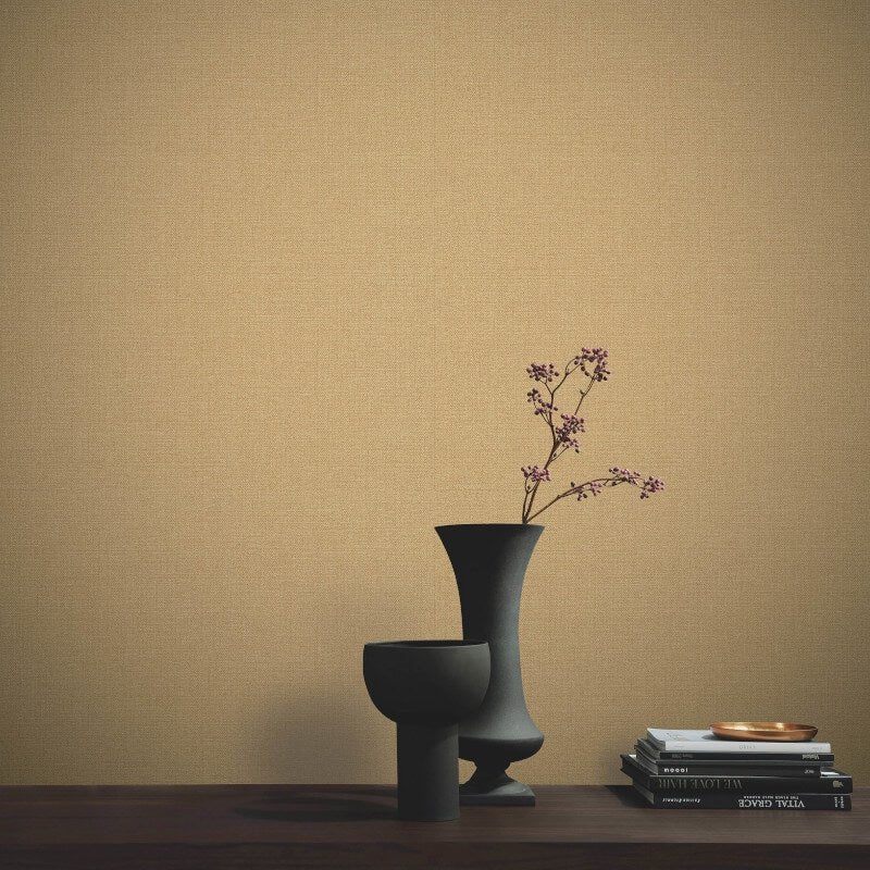 Plain Texture Wallpaper - Gold - Elle Decoration - 10444 - 30 - Premier Wallcovering