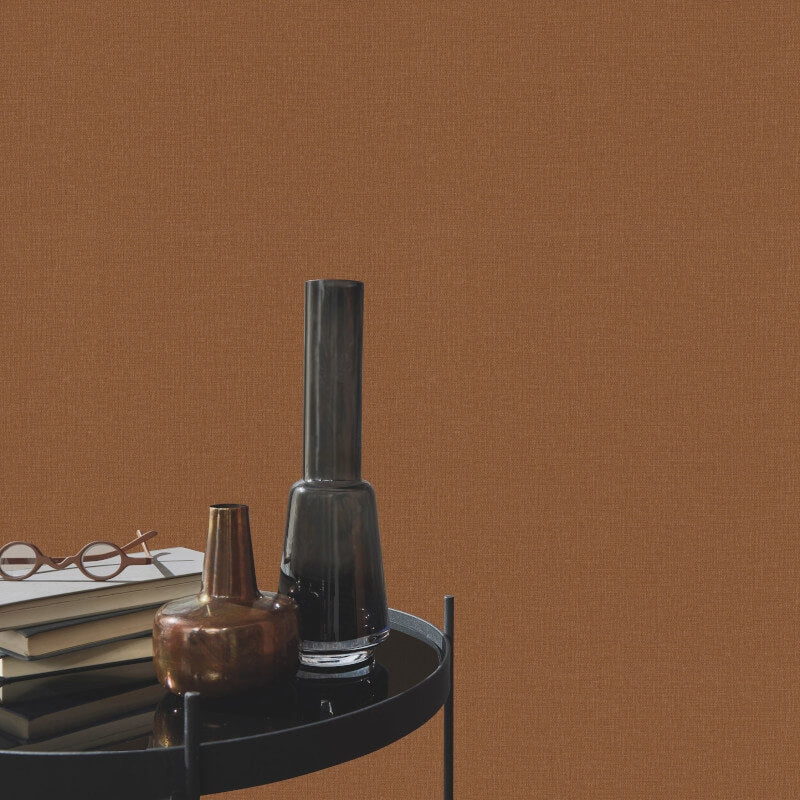 Plain Texture Wallpaper - Rust - Elle Decoration - 10444 - 13 - Premier Wallcovering