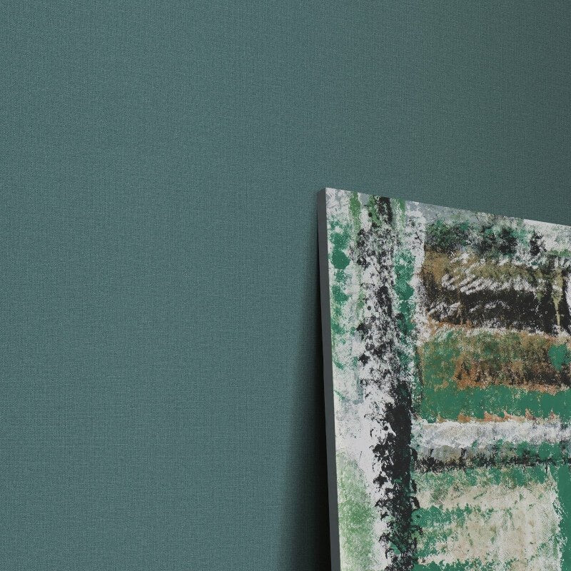 Plain Texture Wallpaper - Dark Green - Elle Decoration - 10444 - 19 - Premier Wallcovering
