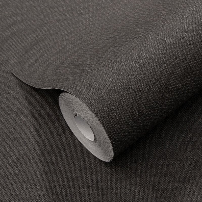 Plain Texture Wallpaper - Dark Grey - Elle Decoration - 10444 - 37 - Premier Wallcovering