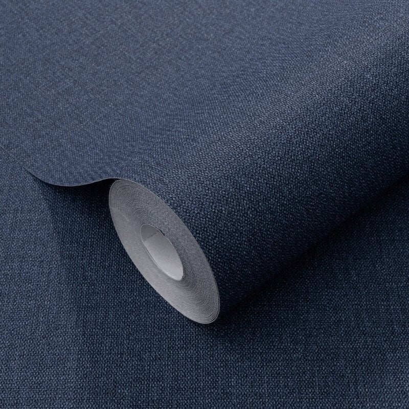 Plain Texture Wallpaper - Navy Blue - Elle Decoration - 10444 - 08 - Premier Wallcovering