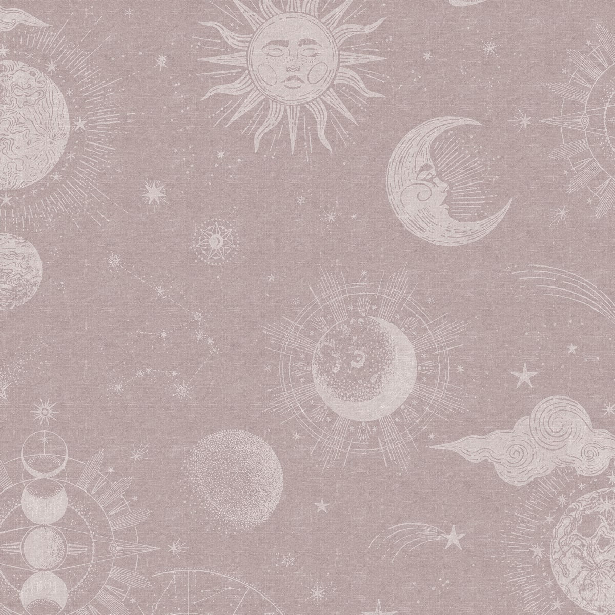 Planetarium Wallpaper - Pink - Rebel Walls - R18024 - Premier Wallcovering