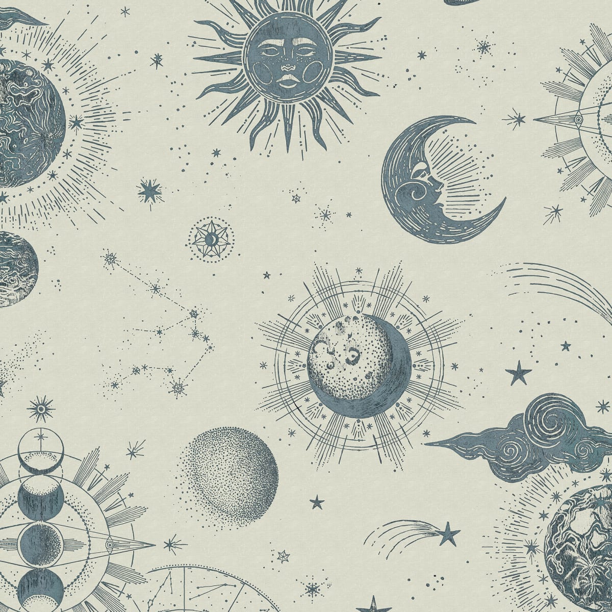Planetarium Wallpaper - Sand - Rebel Walls - R18022 - Premier Wallcovering