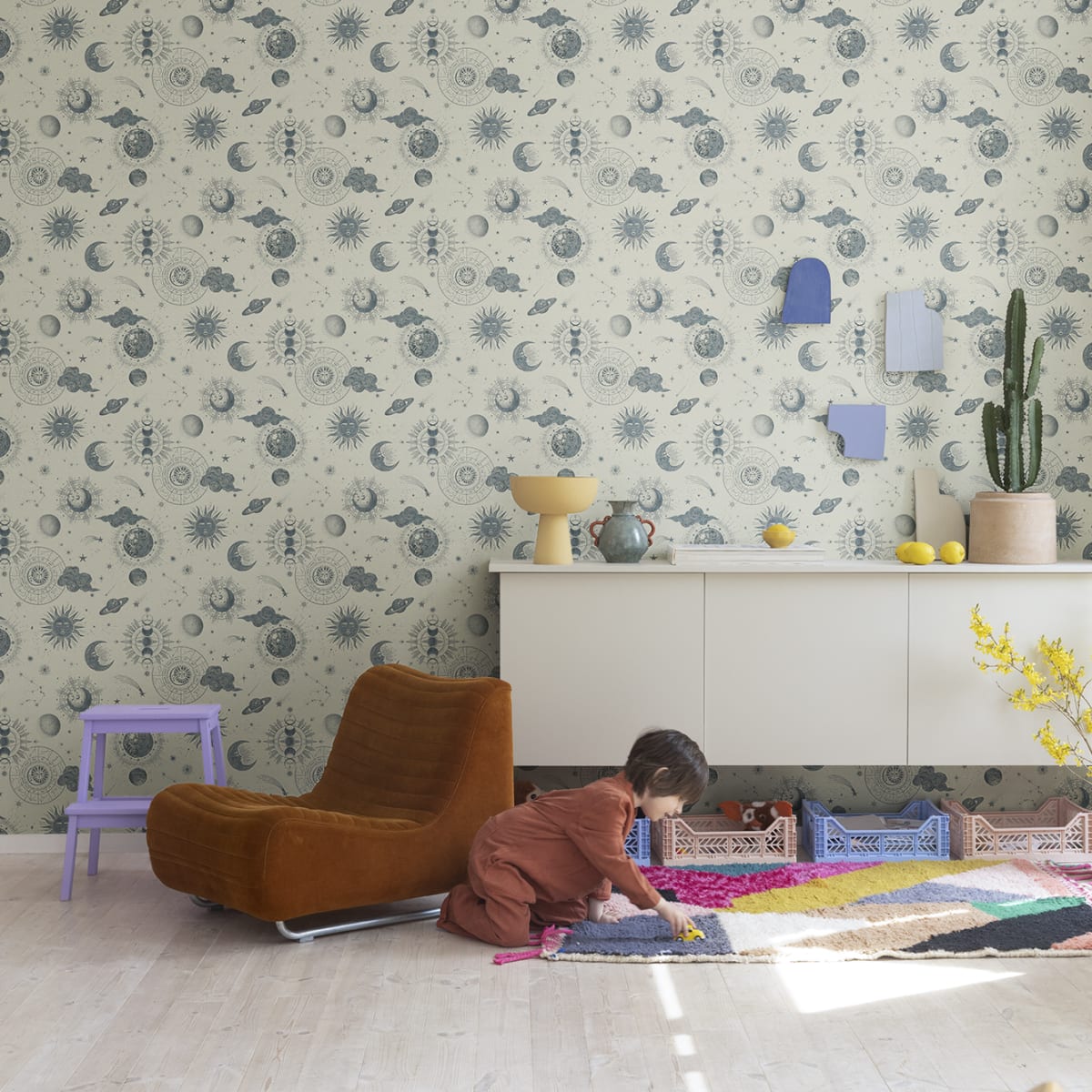 Planetarium Wallpaper - Sand - Rebel Walls - R18022 - Premier Wallcovering