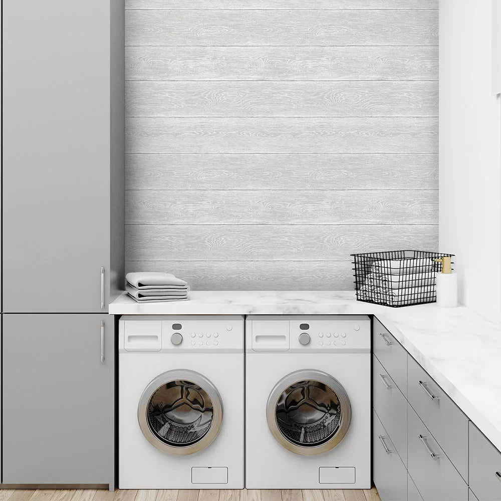Plank Wallpaper - Taupe - NextWall - NW40708 - Premier Wallcovering